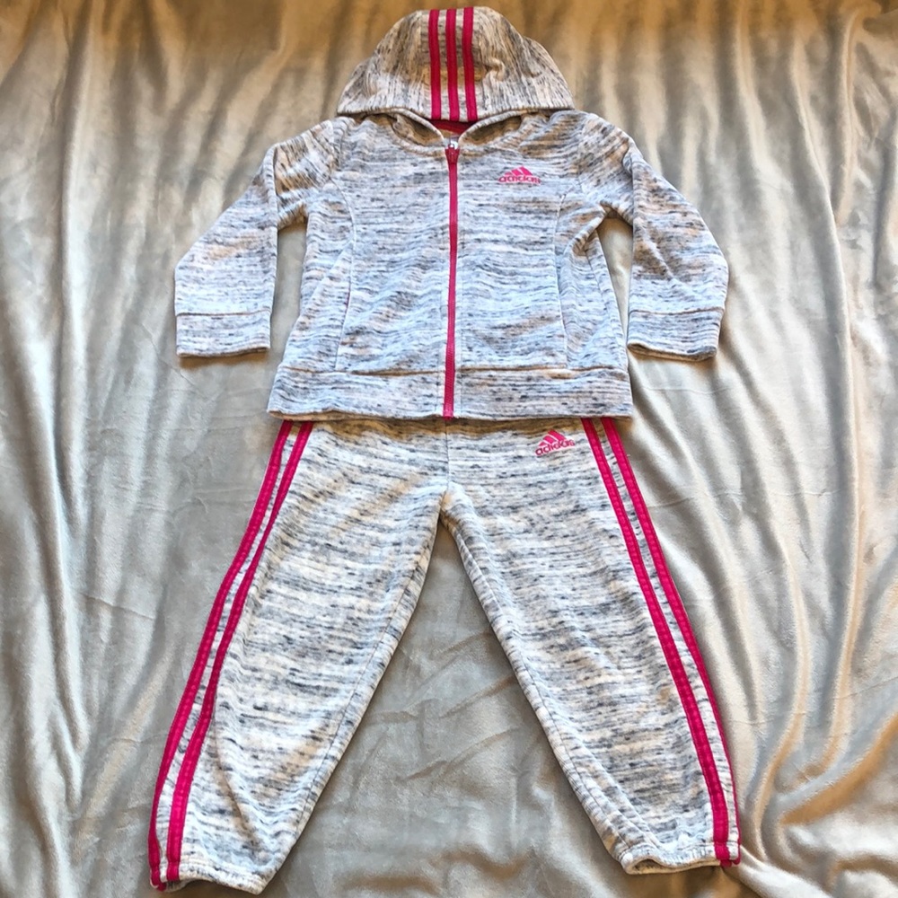 Adidas Toddler Hooded Tracksuit size 4T